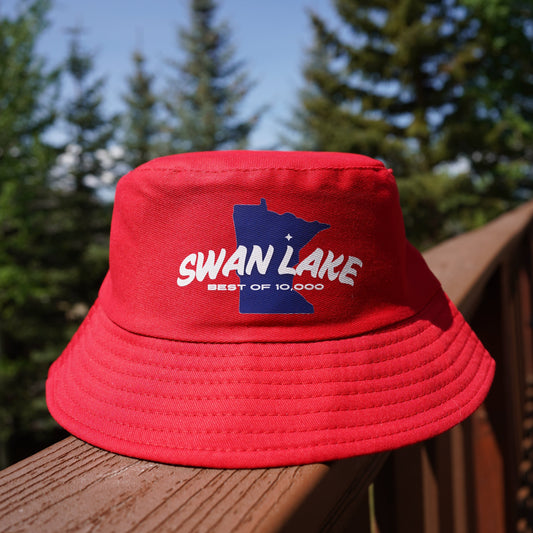 Swan Lake "Best of 10,000" Bucket Hat. Pengilly, Minnesota. Land of 10,000 Lakes.