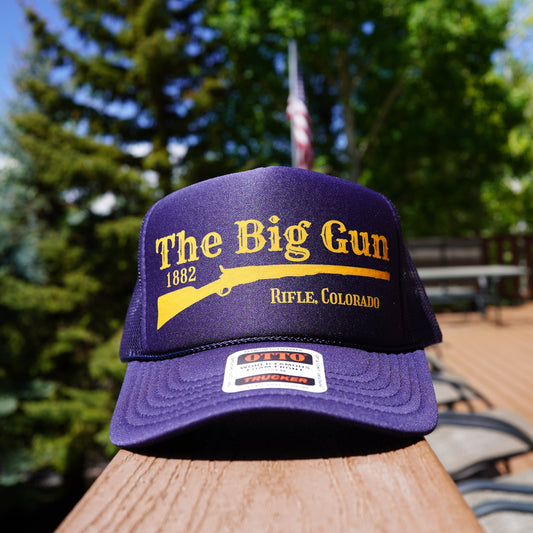 "The Big Gun" Trucker Hat. Rifle, Colorado since 1882. vintage hat. trucker hat. cute hat. western hat.