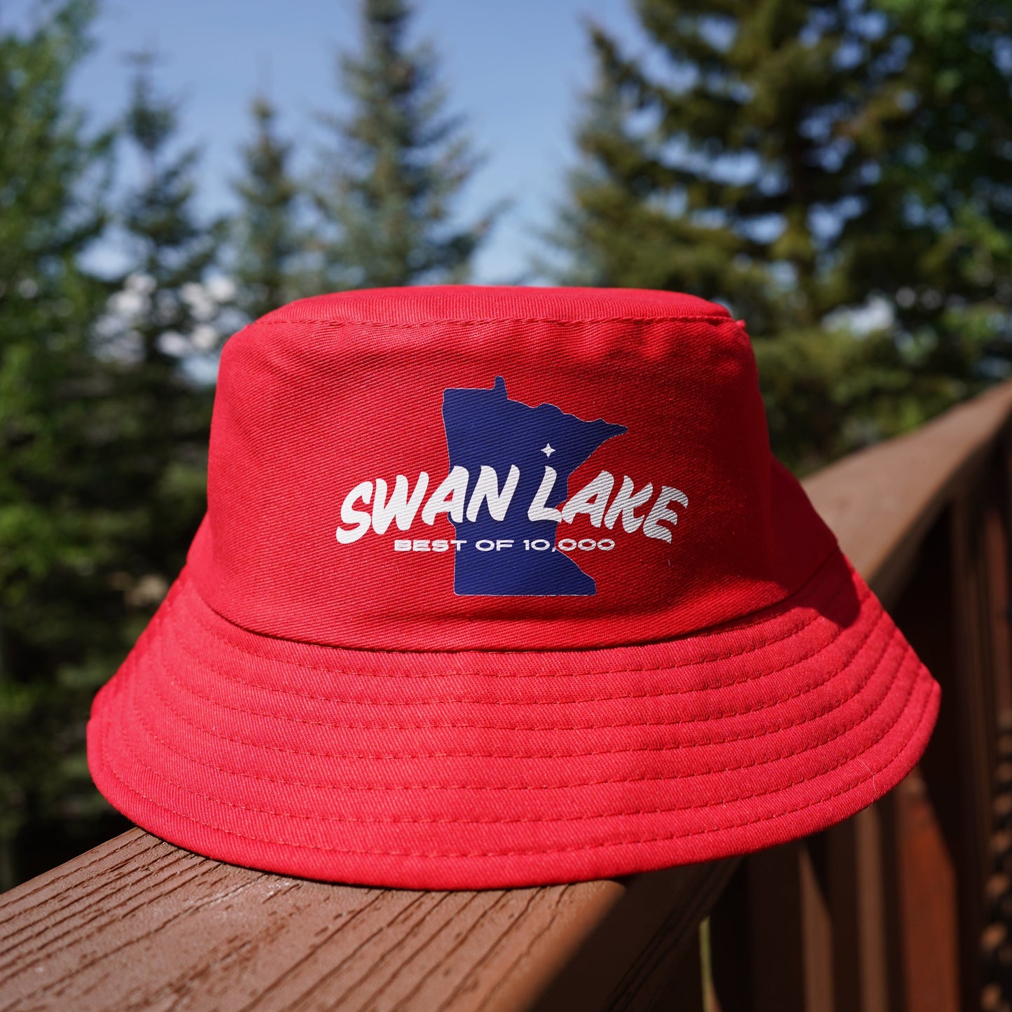 Swan Lake "Best of 10,000" Bucket Hat. Pengilly, Minnesota. Land of 10,000 Lakes.