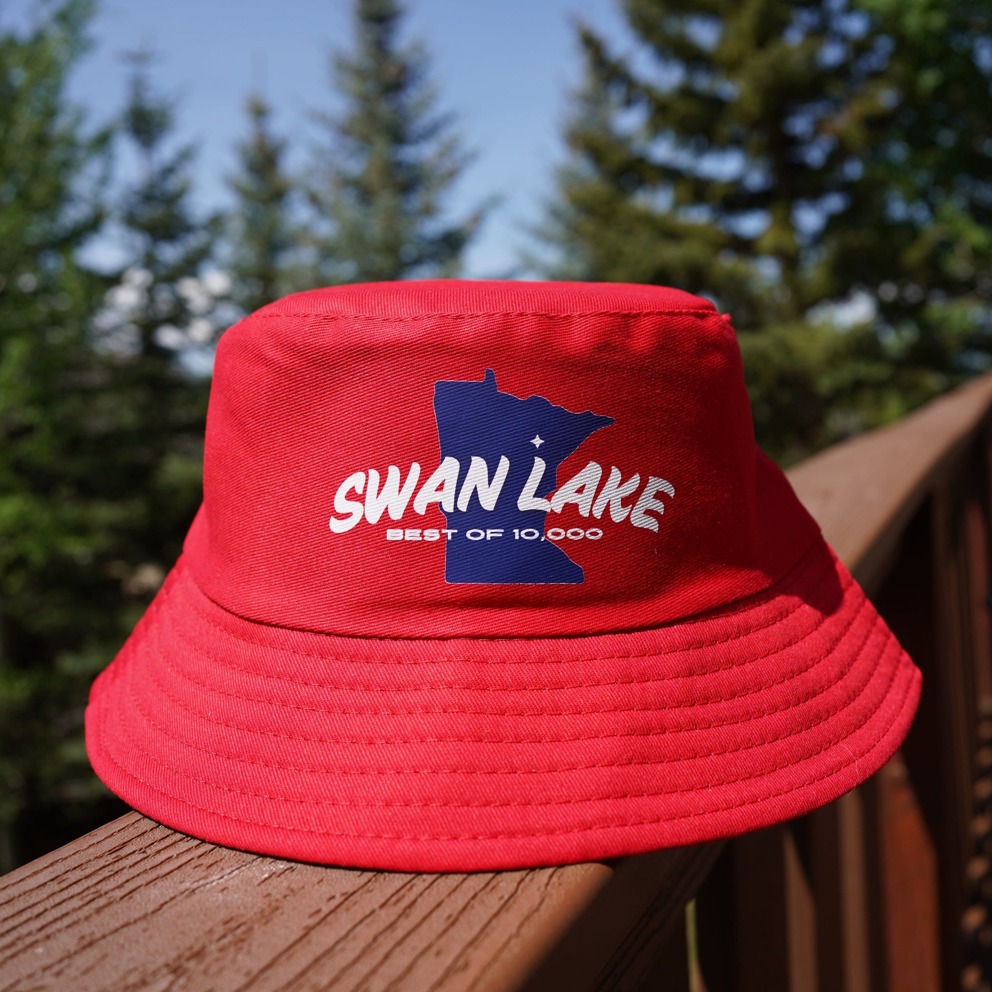 Swan Lake "Best of 10,000" Bucket Hat. Pengilly, Minnesota. Land of 10,000 Lakes.