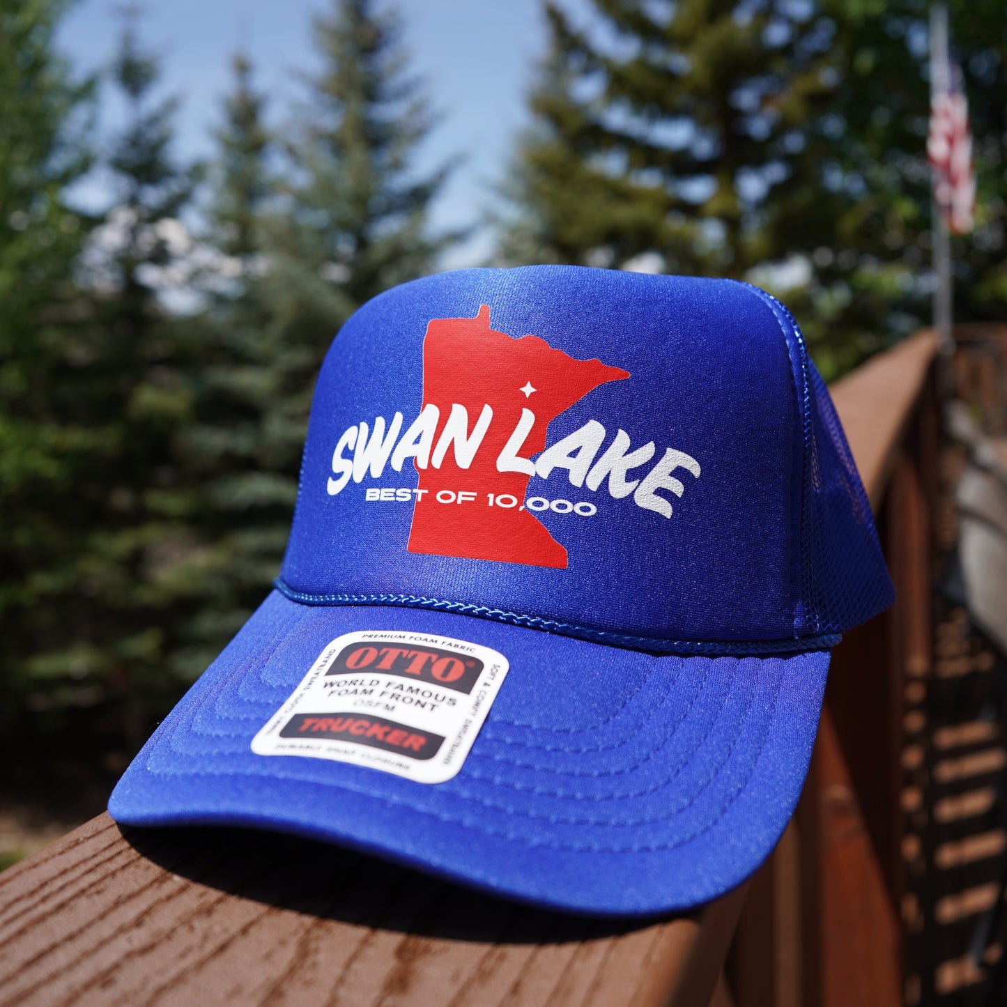 Swan Lake "Best of 10,000" Trucker Hat. Pengilly, Minnesota. Land of 10,000 Lakes.