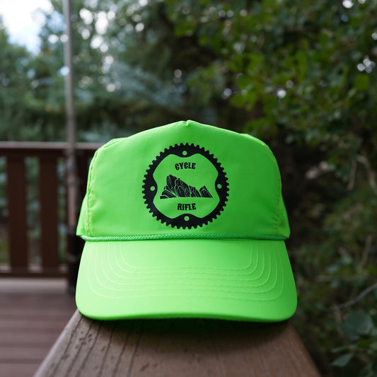 cycle rifle. biker hat. trucker hat. mountain hat. rifle colorado hat. mountain biking hat.