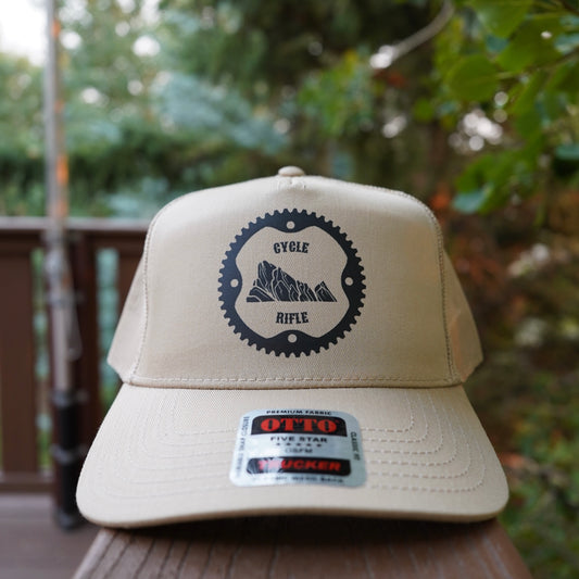 cycle rifle. biker hat. trucker hat. mountain hat. rifle colorado hat. mountain biking hat.